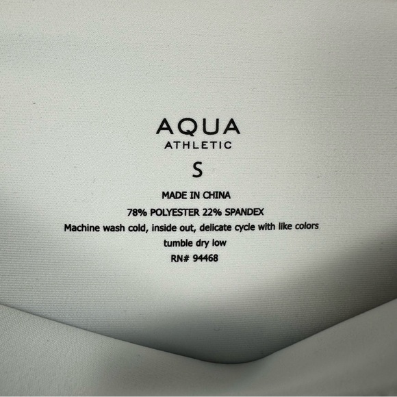Aqua Athletic Yoga Gym Leggings Activewear in Mist Very Light Grayish-Blue S NWT - Picture 5 of 7